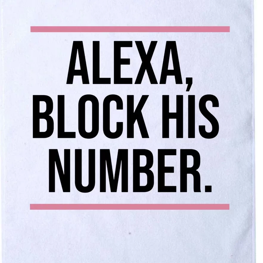 Alexa Block His Number Platinum Collection Golf Towel