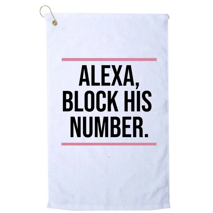 Alexa Block His Number Platinum Collection Golf Towel