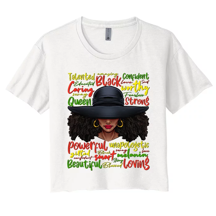 African Black History African American Ladies Juneteenth Women's Crop Top Tee