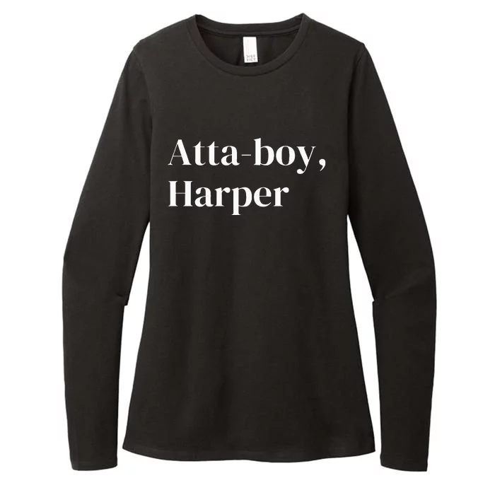 Atta Boy Harper funny saying Womens CVC Long Sleeve Shirt