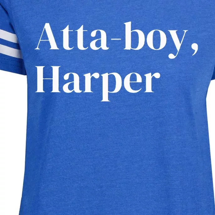 Atta Boy Harper funny saying Enza Ladies Jersey Football T-Shirt