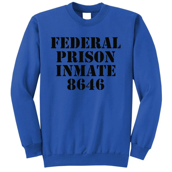 Anti Biden Halloween Costume Prison Inmate 8646 Pro Trump Tall Sweatshirt