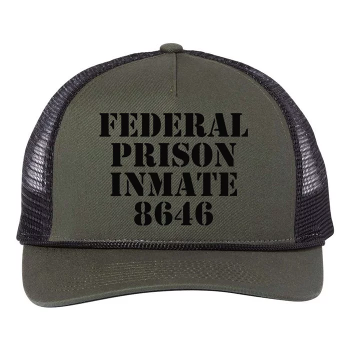 Anti Biden Halloween Costume Prison Inmate 8646 Pro Trump Retro Rope Trucker Hat Cap