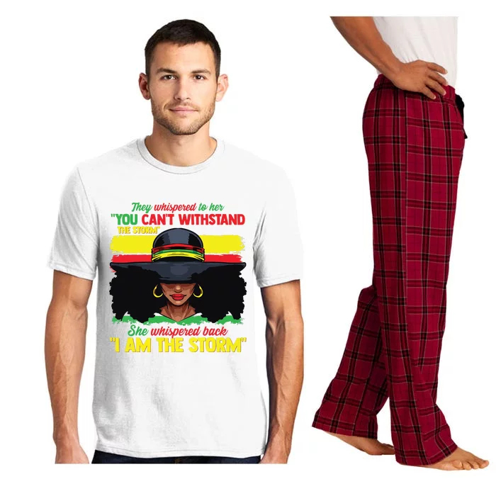 African Black History Shirts For Women I Am The Storm Strong Pajama Set