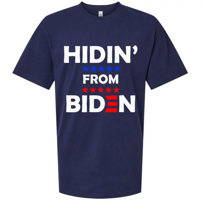 Anti Biden Hidin From Biden Sueded Cloud Jersey T-Shirt