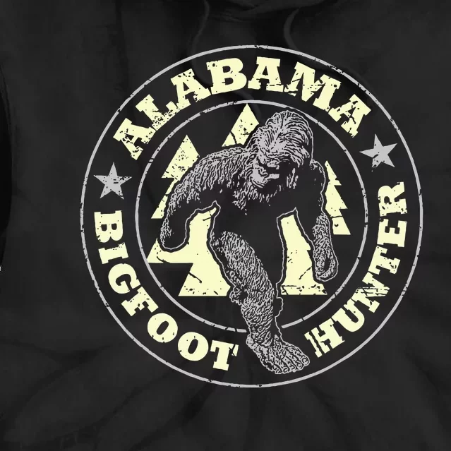 Alabama Bigfoot Hunter Believe State Pride Tie Dye Hoodie