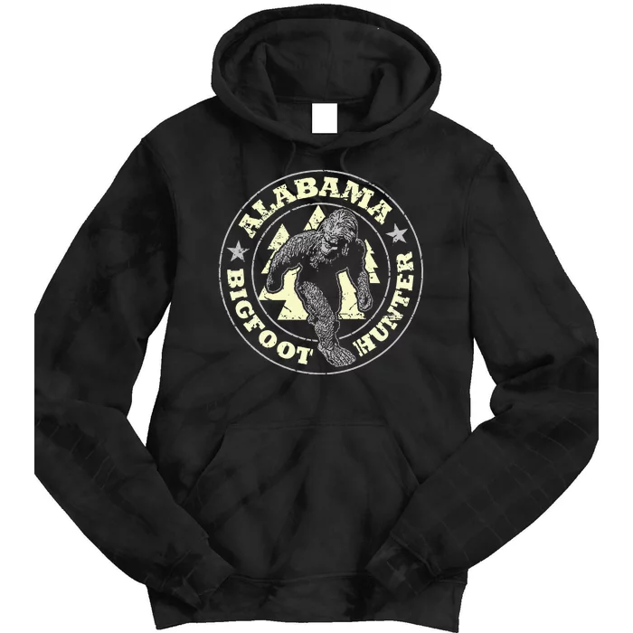 Alabama Bigfoot Hunter Believe State Pride Tie Dye Hoodie