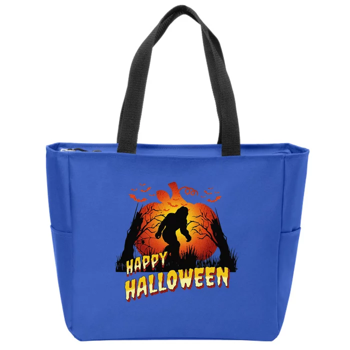 A Bigfoot Halloween Happy Halloween Zip Tote Bag