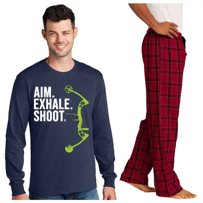 Archery Bow Hunting Shirts Aim Exhale Shoot Long Sleeve Pajama Set