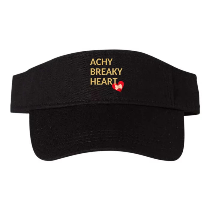 Achy Breaky Heart Gift For Music Lovers Valucap Bio-Washed Visor