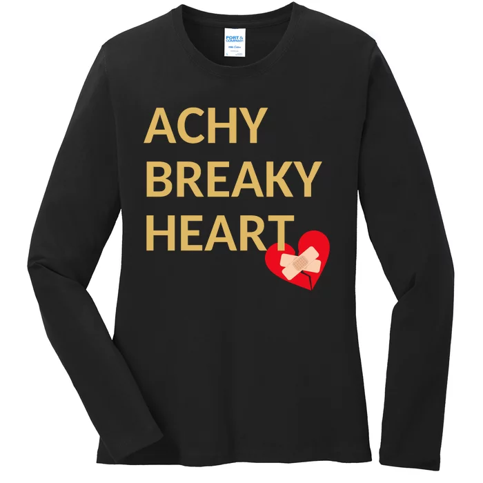 Achy Breaky Heart Gift For Music Lovers Ladies Long Sleeve Shirt