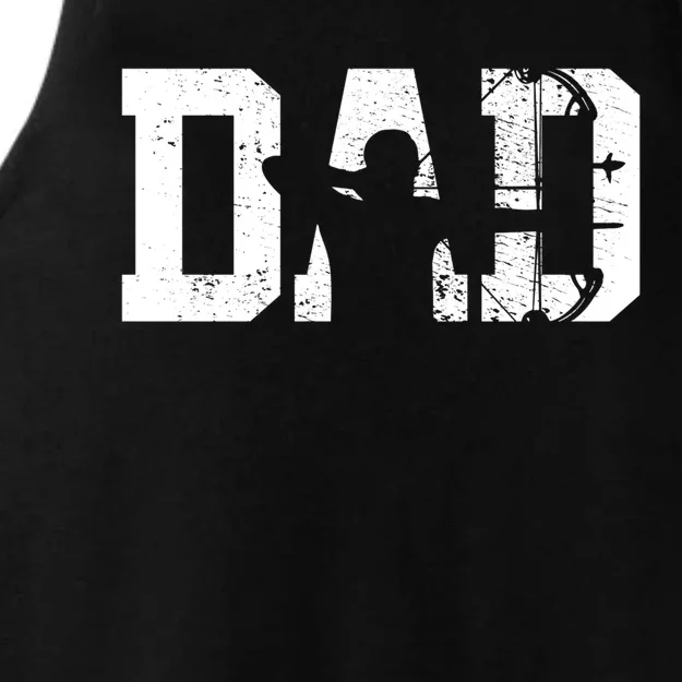 Archery Bow Hunting Dad Fathers Day Gift Ladies Tri-Blend Wicking Tank