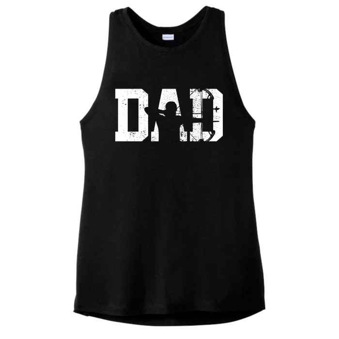 Archery Bow Hunting Dad Fathers Day Gift Ladies Tri-Blend Wicking Tank