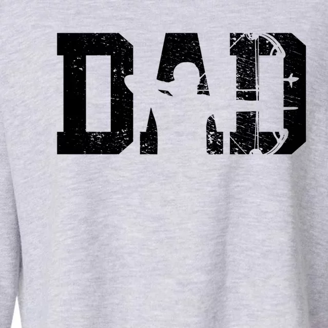 Archery Bow Hunting Dad Fathers Day Gift Cropped Pullover Crew