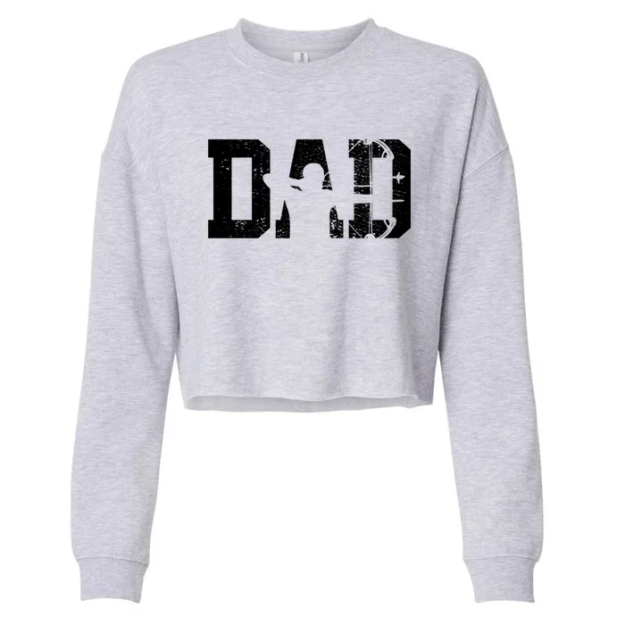 Archery Bow Hunting Dad Fathers Day Gift Cropped Pullover Crew