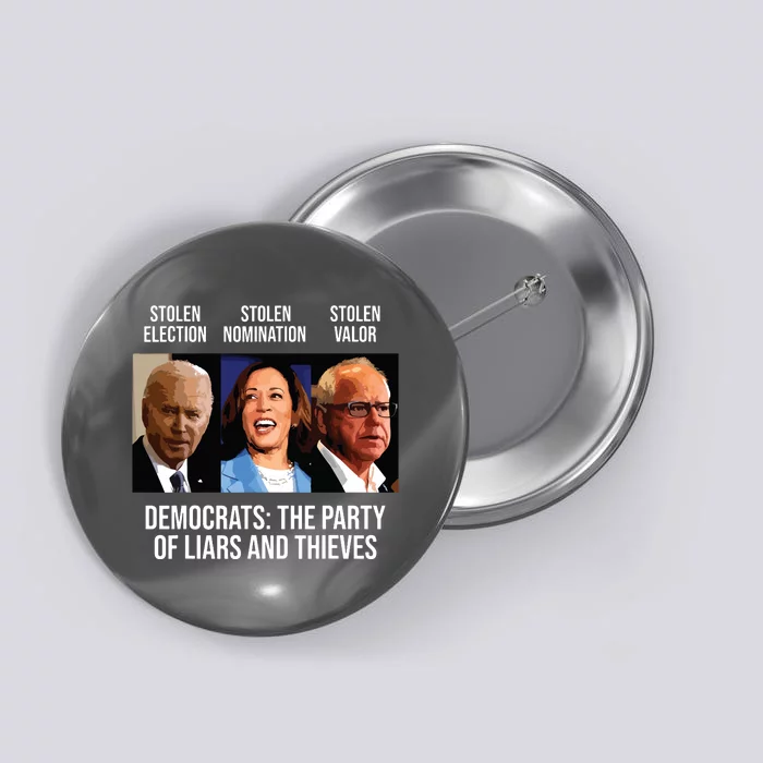 Anti Biden Harris Walz Button