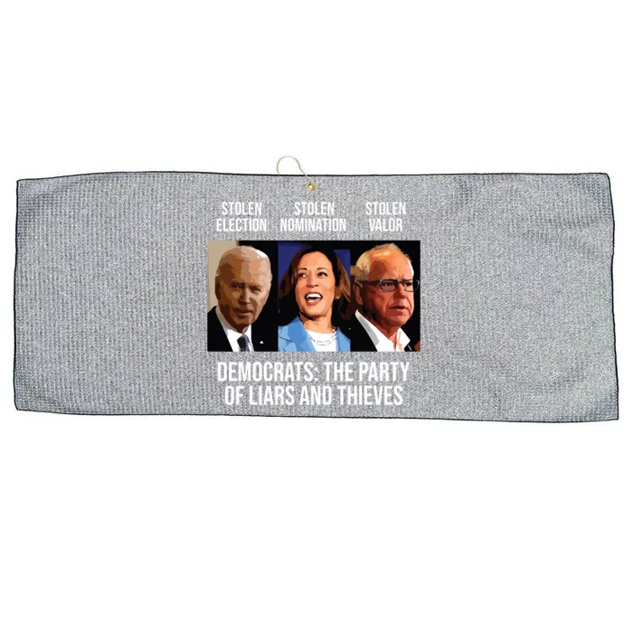 Anti Biden Harris Walz Large Microfiber Waffle Golf Towel