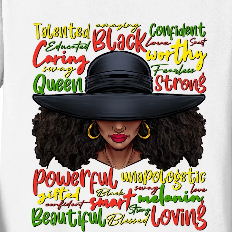 African Black History African American Ladies Juneteenth Kids Long Sleeve Shirt