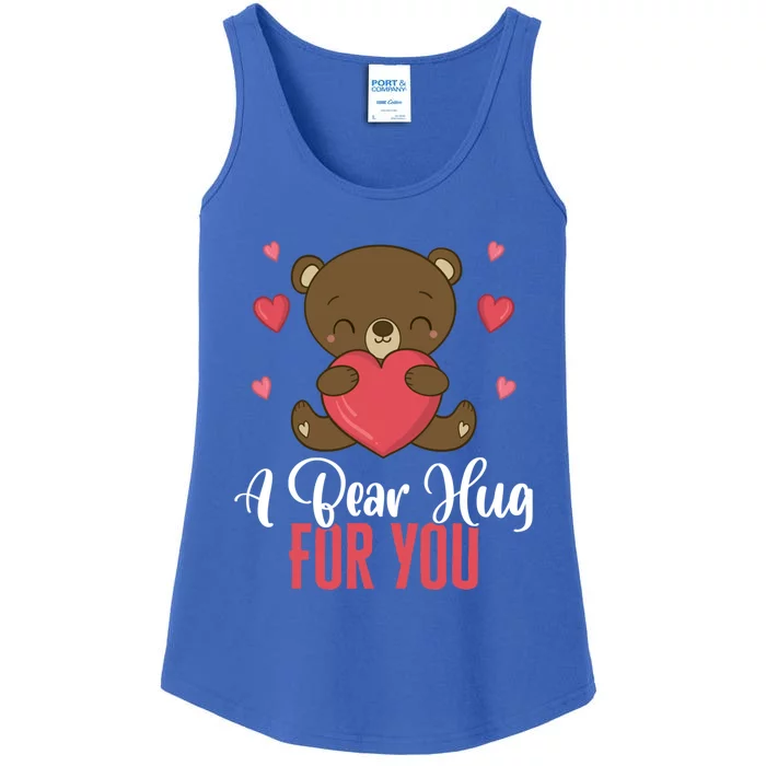 A Bear Hug For You Happy Valentine's Love Relationship Heart Gift Ladies Essential Tank