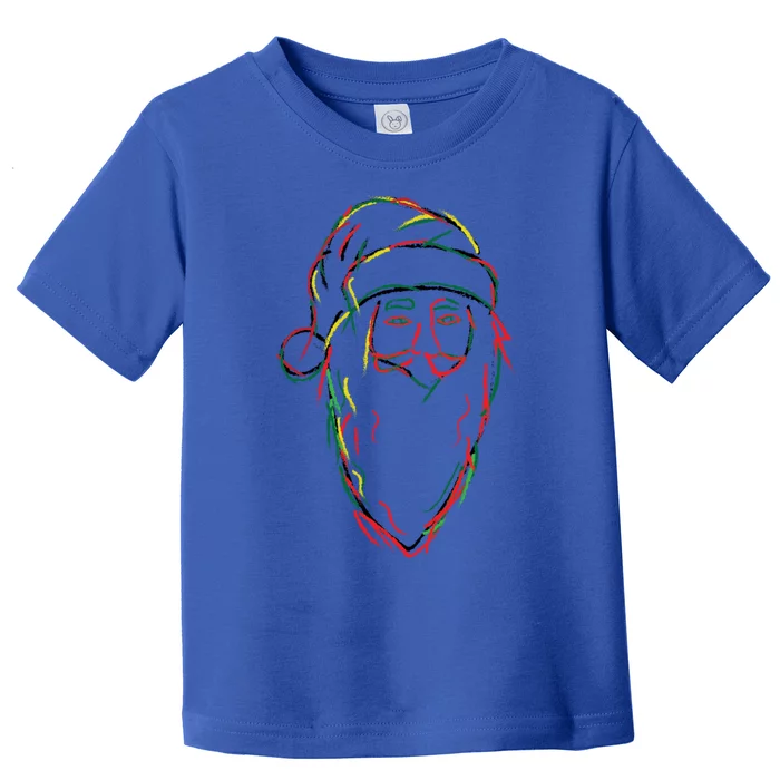 Abstract Black Hip Hop Santa Claus African American Graphic Gift Toddler T-Shirt