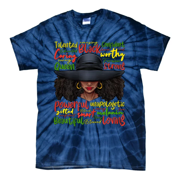 African Black History African American Ladies Juneteenth Tie-Dye T-Shirt