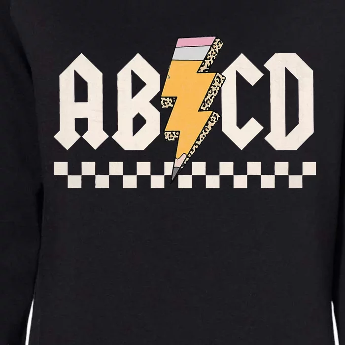 ABCD Back In Class First Day Back To School Teacher Student Womens California Wash Sweatshirt