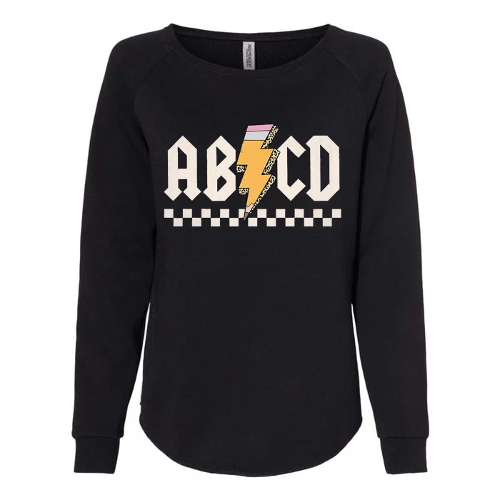 ABCD Back In Class First Day Back To School Teacher Student Womens California Wash Sweatshirt