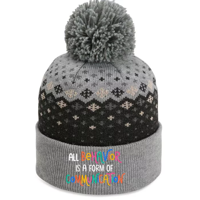 All Behavior Is A Form Of Communication SPED Teacher Autism The Baniff Cuffed Pom Beanie