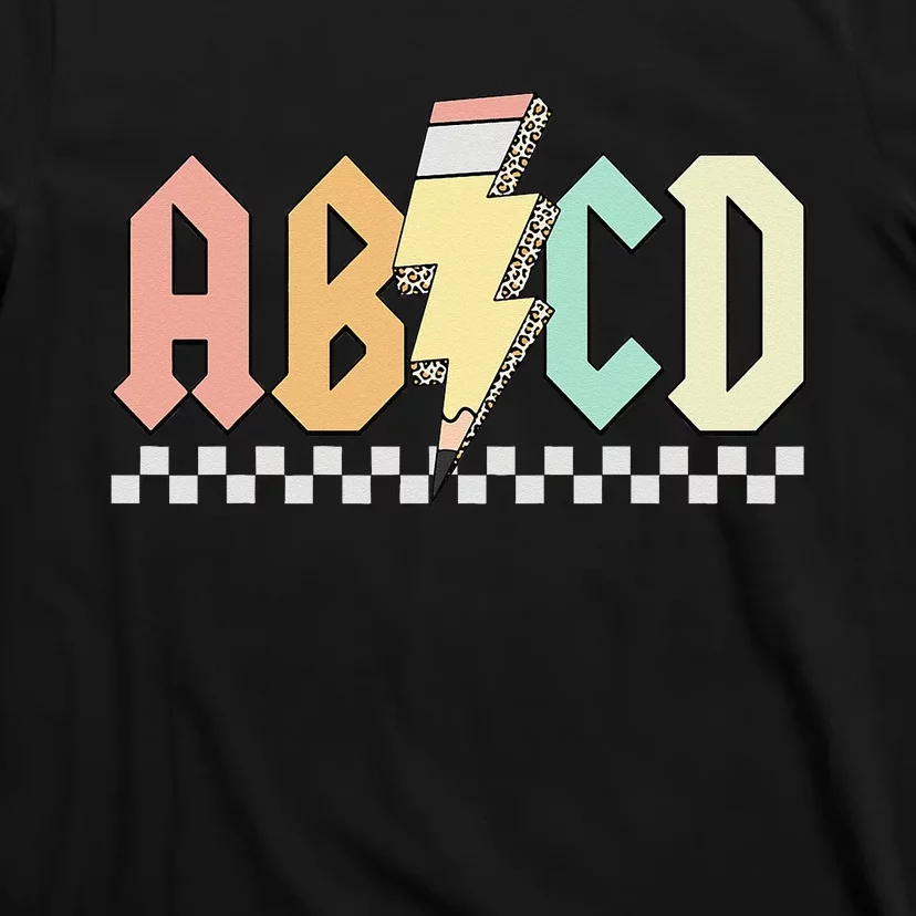 ABCD Back In Class Teachers Kids Rock Back To School Pencil T-Shirt