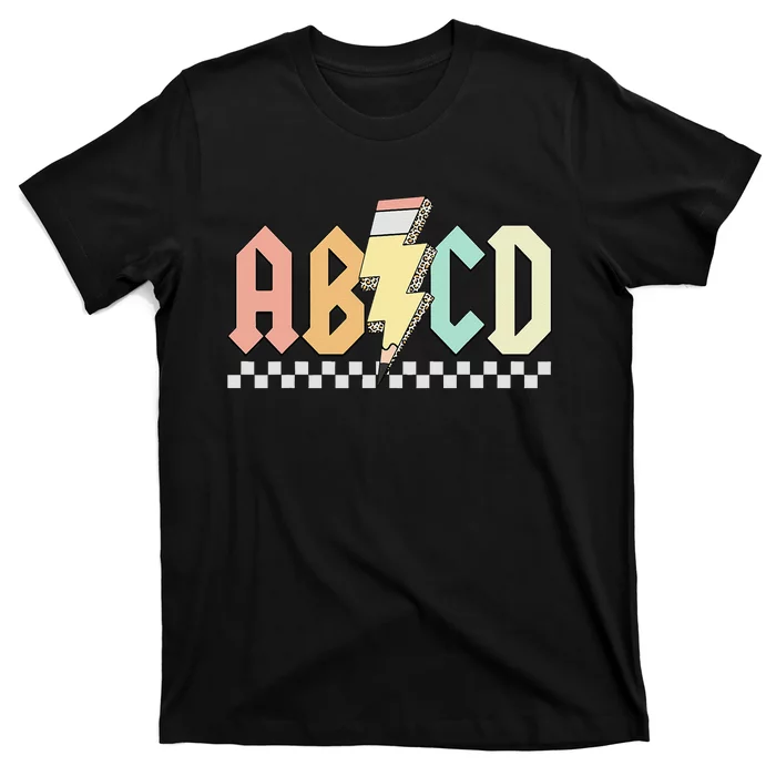 ABCD Back In Class Teachers Kids Rock Back To School Pencil T-Shirt