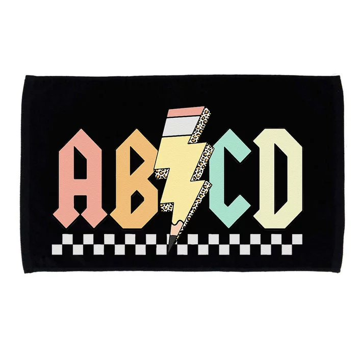 ABCD Back In Class Teachers Kids Rock Back To School Pencil Microfiber Hand Towel