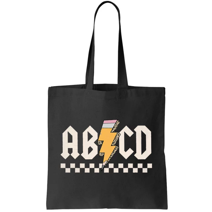 Abcd Back In Class First Day Back To School Teacher Student Tote Bag