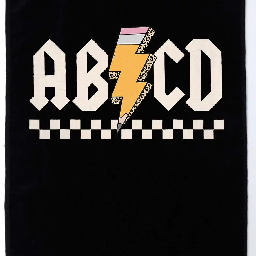 Abcd Back In Class First Day Back To School Teacher Student Platinum Collection Golf Towel