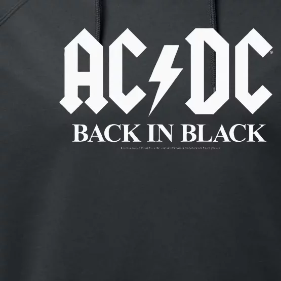 Ac/Dc Back In Black Performance Fleece Hoodie