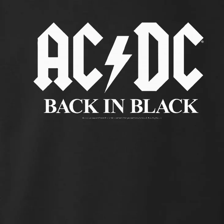 Ac/Dc Back In Black Toddler Hoodie