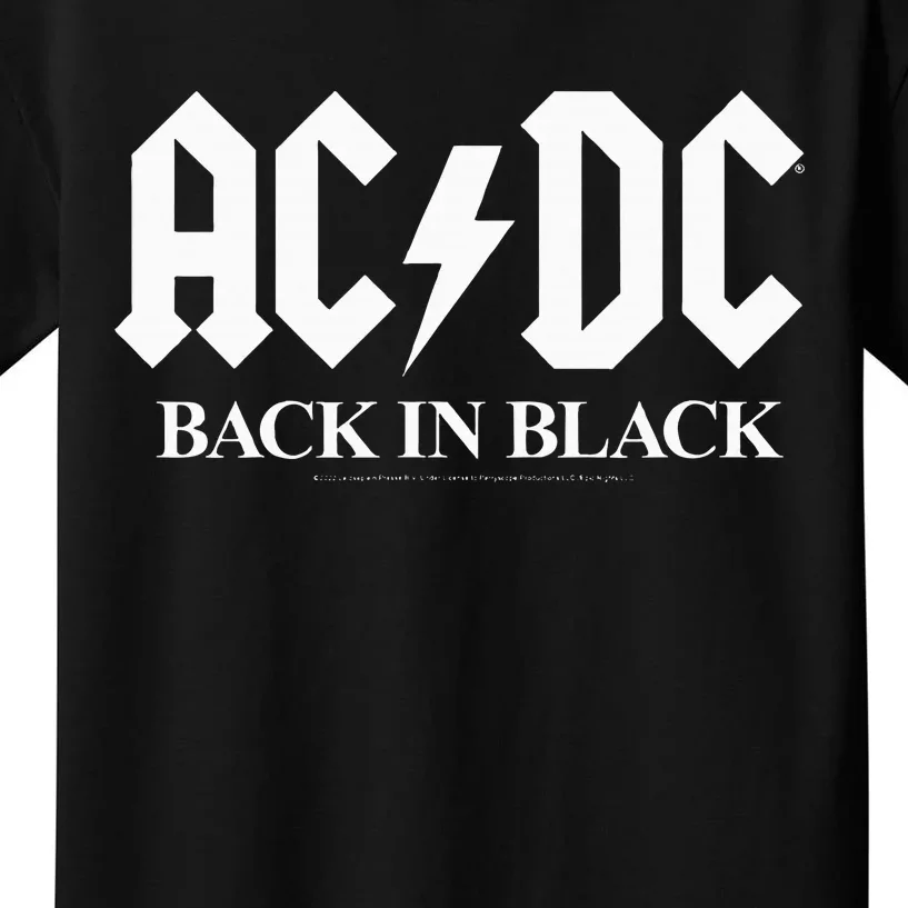 Ac/Dc Back In Black Kids T-Shirt