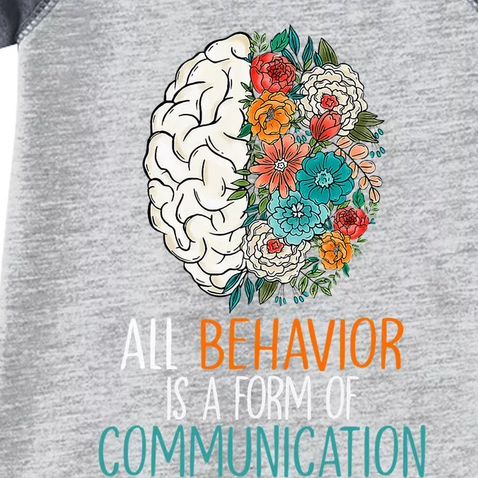 All Behavior Is A Form Of Communication Therapy Autism Infant Baby Jersey Bodysuit