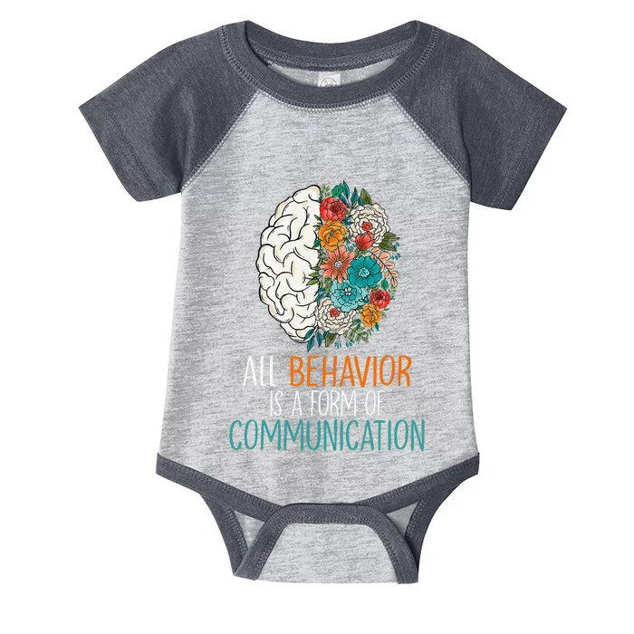 All Behavior Is A Form Of Communication Therapy Autism Infant Baby Jersey Bodysuit