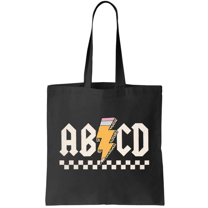 ABCD Back In Class First Day Back To School Teacher Student Tote Bag