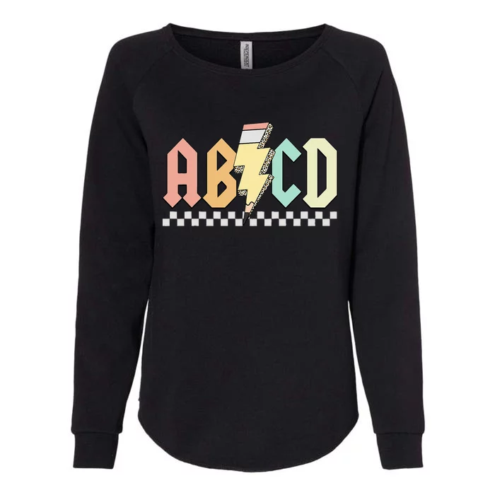 ABCD Back In Class Teachers Rock Back To School Pencil Womens California Wash Sweatshirt