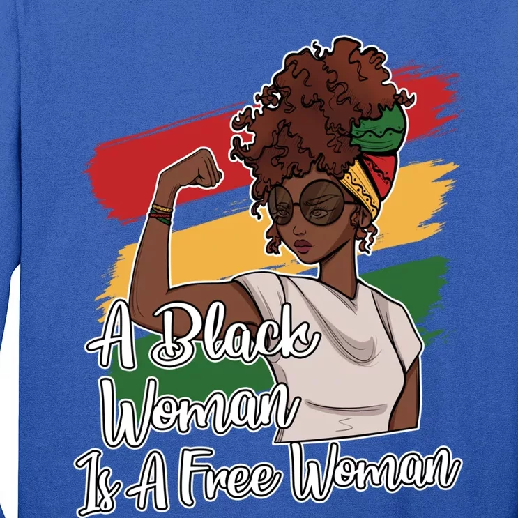 A Black Is A Free Great Gift African American Juneteenth Meaningful Gift Long Sleeve Shirt