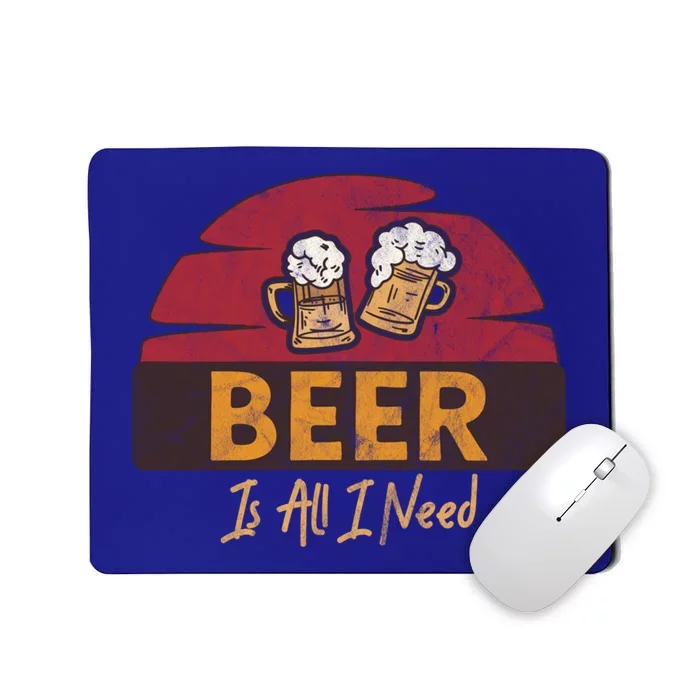 American Beer Is All I Need Retro Vintage Diet Health Cute Gift Mousepad