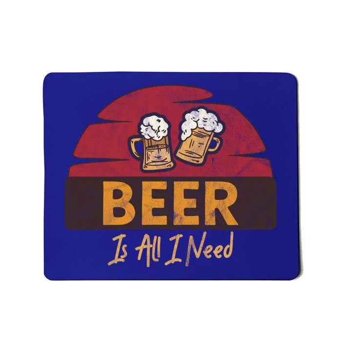 American Beer Is All I Need Retro Vintage Diet Health Cute Gift Mousepad