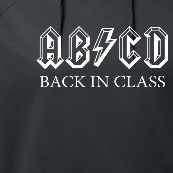 ABCD Back In Class Back To School Funny Teacher Performance Fleece Hoodie