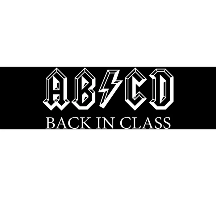 ABCD Back In Class Back To School Funny Teacher Bumper Sticker