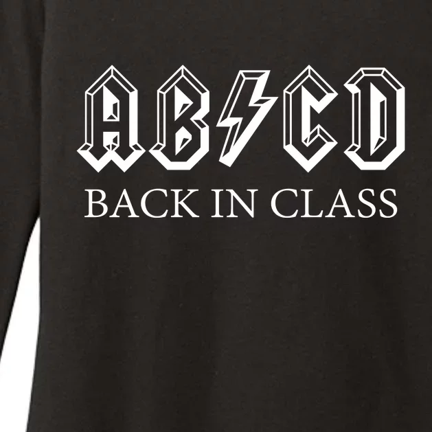 ABCD Back In Class Back To School Funny Teacher Womens CVC Long Sleeve Shirt