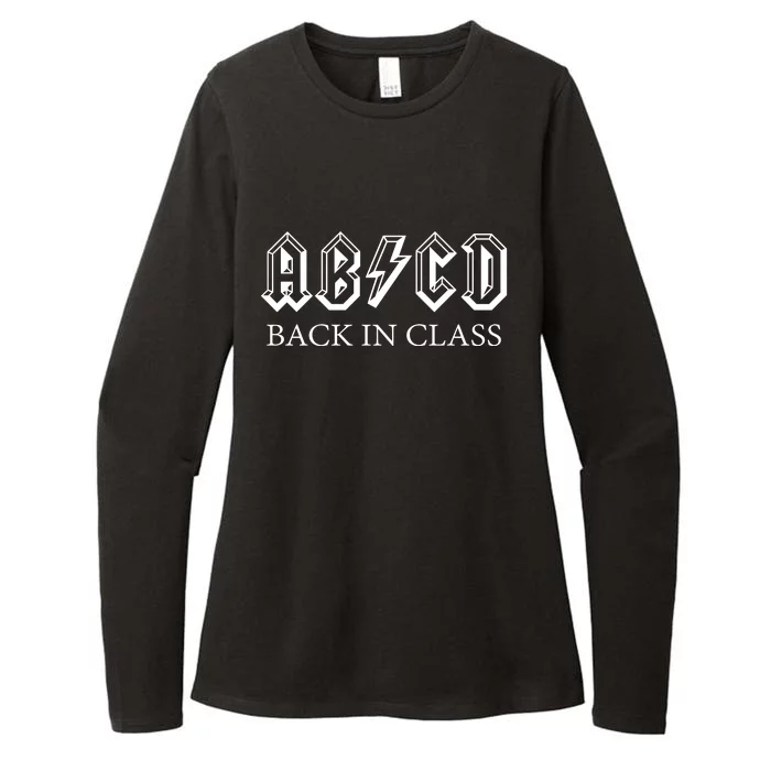 ABCD Back In Class Back To School Funny Teacher Womens CVC Long Sleeve Shirt