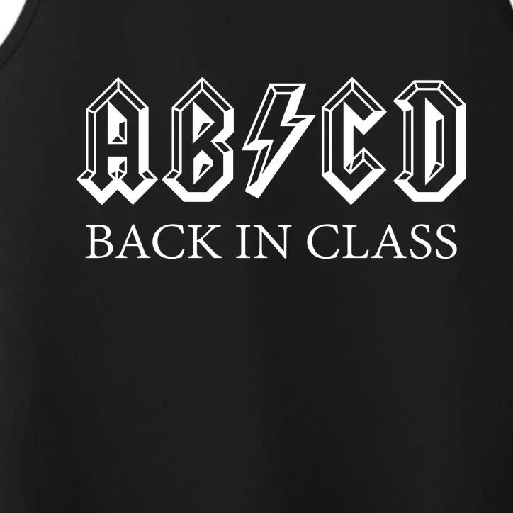 ABCD Back In Class Back To School Funny Teacher Performance Tank