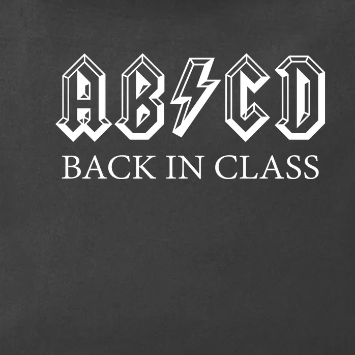 ABCD Back In Class Back To School Funny Teacher Zip Tote Bag