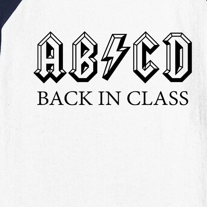 ABCD Back In Class Back To School Funny Teacher Baseball Sleeve Shirt